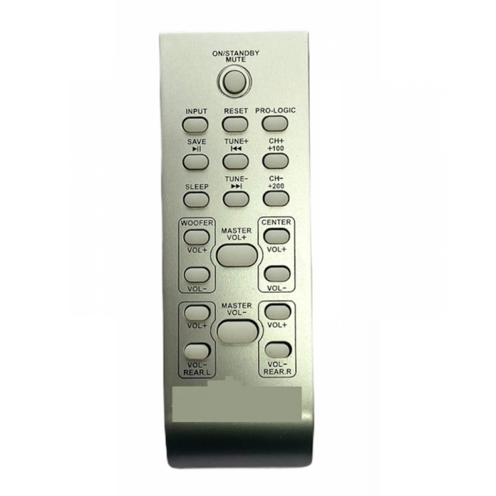 Ecomoye Home Theatre Remote No. HT09, Compatible/Replacement for Ricardo, Impex, iBall, Mack, Target Home Theatre Remote, White (Exactly Same Remote will Only Work)