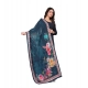 Women's chanderi silk  Printed Dupatta (Navy Blue, Length: 2 Mtr)