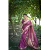Women's Silk_Blend Butti Pattern Saree With Unstitched Blouse 5.5Mtr (Purple)