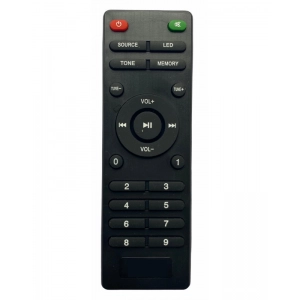 Ecomoye Home Theatre Remote No. RC12, Compatible/Replacement for Intex Home Theatre Remote, Black (Exactly Same Remote will Only Work)