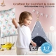 Soft Plush Printed Baby Infant Pillow for Kids Age 1 To 5 Years (White)