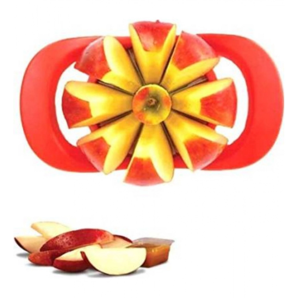 Pack Of 3_Apple Cutter – Stainless Steel Fruit Slicer And Corer for Quick Cutting (Color: Assorted )