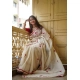 Women's Linen Printed Saree With Unstitched Blouse 5.5Mtr (White) Women's Linen Printed Saree With Unstitched Blouse 5.5Mtr (White)