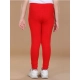 Girl's Cotton Lycra Solid Elasticated Leggings (Red) Girl's Cotton Lycra Solid Elasticated Leggings (Red)