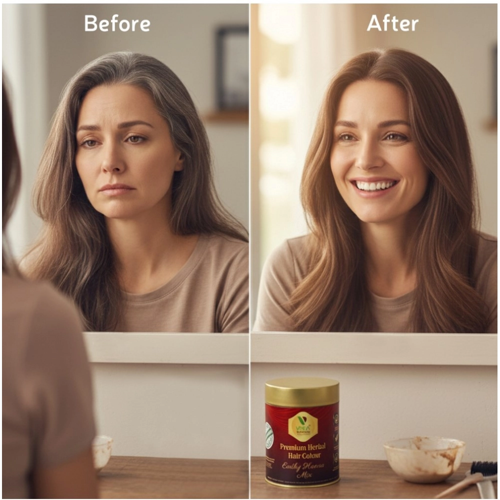 Women's Vixa Naturals Dark Brown Mix Hair Color | Henna Powder for Hair | Natural Black Herbal Hair Dye | Organic Mehndi with Indigo, Tulsi, Baheda & Thankuni | 25g x 8 Women's Vixa Naturals Dark Brown Mix Hair Color | Henna Powder for Hair | Natural Black Herbal Hair Dye | Organic Mehndi with Indigo, Tulsi, Baheda & Thankuni | 25g x 8