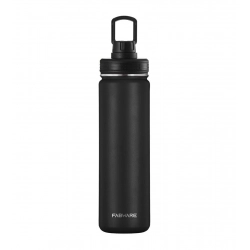 1000 Ml Double Wall Insulated Stainless Steel Water Bottle With Screw Lid (Black)