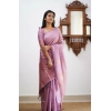 Women's Litchi silk Printed Saree With Unstitched Blouse (Light Pink) Women's Litchi silk Printed Saree With Unstitched Blouse (Light Pink)