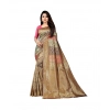 Women's Soft Lichi Silk Printed Saree With Unstitched Blouse 5.5Mtr (Gold) Women's Soft Lichi Silk Printed Saree With Unstitched Blouse 5.5Mtr (Gold)