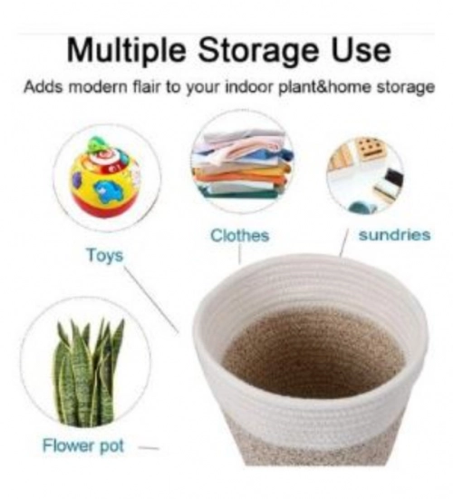 Cotton Flower Pot (White Kidi) Cotton Flower Pot (White Kidi)