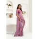 Women's Linen Cotton Printed Ready To Wear Saree With Unstitched Blouse 5.5 Mtr (Light_Mauve)