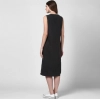 Women's Denim Solid Sleeveless Dress (Black) Women's Denim Solid Sleeveless Dress (Black)