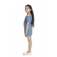 Girl's Rayon Solid Sleeveless Jumpsuit (Blue)