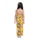 Girl's Rayon Floral Shoulder Straps Jumpsuit (Mustard) Girl's Rayon Floral Shoulder Straps Jumpsuit (Mustard)