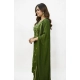 Women's Georgette Ethnic Motif Round 3/4th Sleeve Kurti With Pant Dupatta Set (Mahendi) Women's Georgette Ethnic Motif Round 3/4th Sleeve Kurti With Pant Dupatta Set (Mahendi)