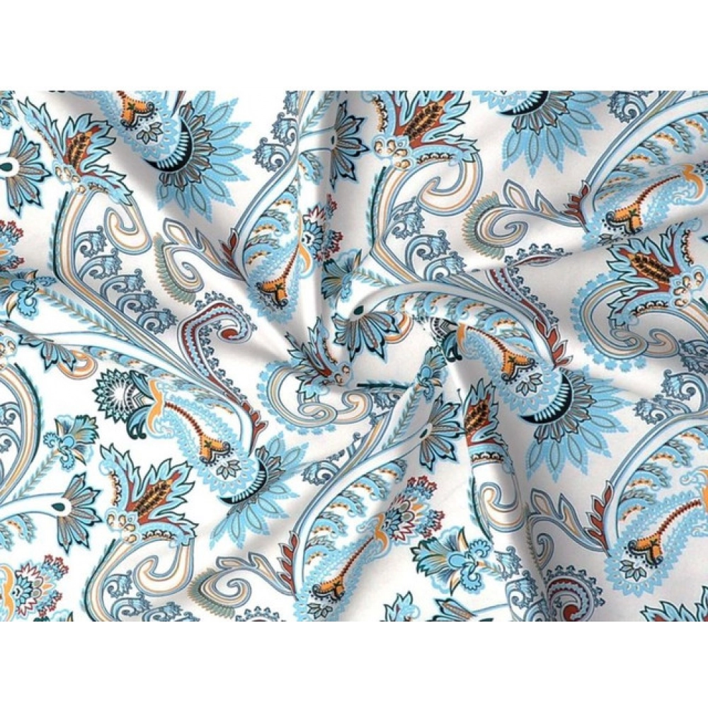 Cotton Blend Floral Printed Double Bedsheet with 2 Pillow Covers (White) Cotton Blend Floral Printed Double Bedsheet with 2 Pillow Covers (White)
