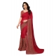 Women's Georgette Printed Saree With Unstitched Blouse 5.5Mtr (Red) Women's Georgette Printed Saree With Unstitched Blouse 5.5Mtr (Red)
