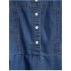 Girl's Denim Printed Short Sleeve Dress with Straps (Blue) Girl's Denim Printed Short Sleeve Dress with Straps (Blue)