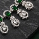 Women's Brass Silver Plated Necklace set (Green) Women's Brass Silver Plated Necklace set (Green)