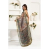 Women's Faux Linen Printed Ready to wear Saree With Unstitched Blouse 5.5Mtr (Multicolor) Women's Faux Linen Printed Ready to wear Saree With Unstitched Blouse 5.5Mtr (Multicolor)