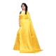 Women's Satin Printed Saree With Unstitched Blouse 5.5Mtr (Yellow)