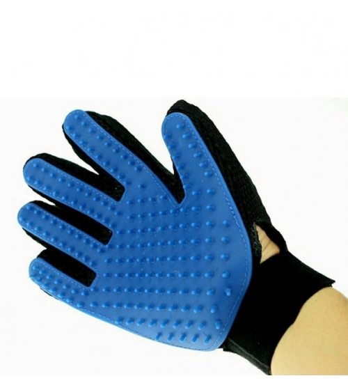 Pack of 2_5-Finger Deshedding Glove – Pet Hair Remover And Grooming Gloves (Color: Assorted )