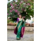 Women's Katan_Silk Zari_Weaving Saree With Unstitched Blouse 5.5Mtr (Dark_Green)