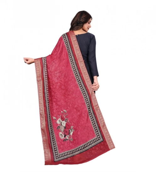 Women's chanderi silk Printed Dupatta (Red, Length: 2 Mtr) Women's chanderi silk Printed Dupatta (Red, Length: 2 Mtr)