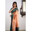 Women's Soft Lichi Silk Printed Saree With Unstitched Blouse 5.5Mtr (Orange) Women's Soft Lichi Silk Printed Saree With Unstitched Blouse 5.5Mtr (Orange)