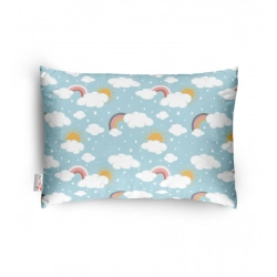 Soft Plush Printed Baby Infant Pillow for Kids Age 1 To 5 Years (Sky Blue)