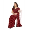 Women's Georgette Printed Saree With Unstitched Blouse 5.5Mtr (Red) Women's Georgette Printed Saree With Unstitched Blouse 5.5Mtr (Red)