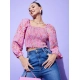 Women's Polyester Floral Long Sleeves Top (Multicolor) Women's Polyester Floral Long Sleeves Top (Multicolor)