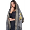 Dropship Women's chanderi silk  Printed Dupatta (Gray, Length: 2 Mtr)