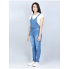 Girl's Denim Solid Buttoned Dungaree (Blue) Girl's Denim Solid Buttoned Dungaree (Blue)