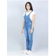 Girl's Denim Solid Buttoned Dungaree (Blue) Girl's Denim Solid Buttoned Dungaree (Blue)