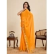 Women's Georgette Printed Saree With Unstitched Blouse 5.5Mtr (Yellow) Women's Georgette Printed Saree With Unstitched Blouse 5.5Mtr (Yellow)
