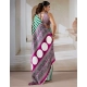 Women's Satin Crepe Printed Saree With Unstitched Blouse 5.5Mtr (Green)