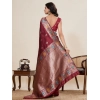 Women's Faux_Banarasi_Silk Woven Saree With Unstitched Blouse 5.5Mtr (Maroon) Women's Faux_Banarasi_Silk Woven Saree With Unstitched Blouse 5.5Mtr (Maroon)