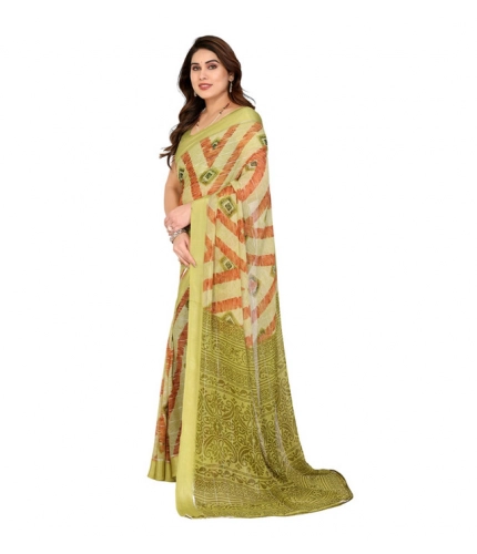 Women's Georgette Printed Saree With Unstitched Blouse 5.5Mtr (Multicolor) Women's Georgette Printed Saree With Unstitched Blouse 5.5Mtr (Multicolor)