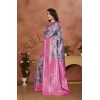 Women's Banarasi Silk Jaquard Woven Saree With Unstitched Blouse 5.5Mtr (Pink) Women's Banarasi Silk Jaquard Woven Saree With Unstitched Blouse 5.5Mtr (Pink)