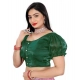 Women's Jimmy Solid Designer Neck Elastic Sleeve Readymade Blouse (Green 38 , Alterable up to 42)-PID65829 Women's Jimmy Solid Designer Neck Elastic Sleeve Readymade Blouse (Green 38 , Alterable up to 42)-PID65829