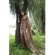 Women's Faux_Tussar_Silk Abstract_Print Saree With Unstitched Blouse 5.5Mtr (Brown)