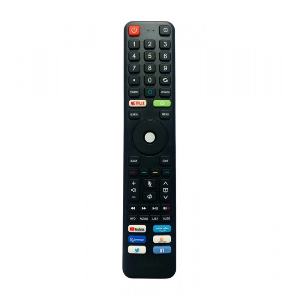 Ecomoye Smart TV Remote No. 1195 (No Voice) with Netflix, YouTube, Prime Video Function, Compatible/Replacement for Toshiba Smart TV LCD/LED Remote Control, Black (Exactly Same Remote will Only Work)