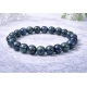 Natural Crystal 8mm Azurite Bracelet  (Dark Green)