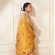Women's Blended_Cotton Woven_Motifs Saree With Unstitched Blouse 5.5Mtr (Mustard)