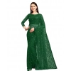 Women's Net Self Design Saree With Unstitched Blouse 5.5Mtr (Green) Women's Net Self Design Saree With Unstitched Blouse 5.5Mtr (Green)