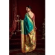 Women's Silk Blend Woven Saree With Unstitched Blouse 5.5 Mtr (Aqua_Blue)