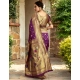 Women's Silk Blend Zari Weaving Saree With Unstitched Blouse 5.5Mtr (Purple)