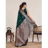 Women's Jacquard Woven Saree With Unstitched Blouse 5.5Mtr (Green) Women's Jacquard Woven Saree With Unstitched Blouse 5.5Mtr (Green)