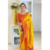 Women's Soft Lichi Silk Printed Saree With Unstitched Blouse 5.5Mtr (Mustard ) Women's Soft Lichi Silk Printed Saree With Unstitched Blouse 5.5Mtr (Mustard )