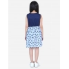 Girl's Denim Polka Sleeveless Dress (Blue) Girl's Denim Polka Sleeveless Dress (Blue)